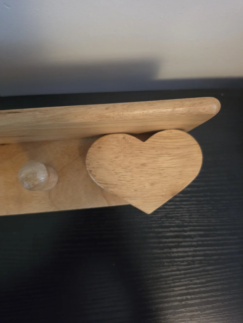 Vintage Wooden Wall Shelf 2 Hearts Grandma Core